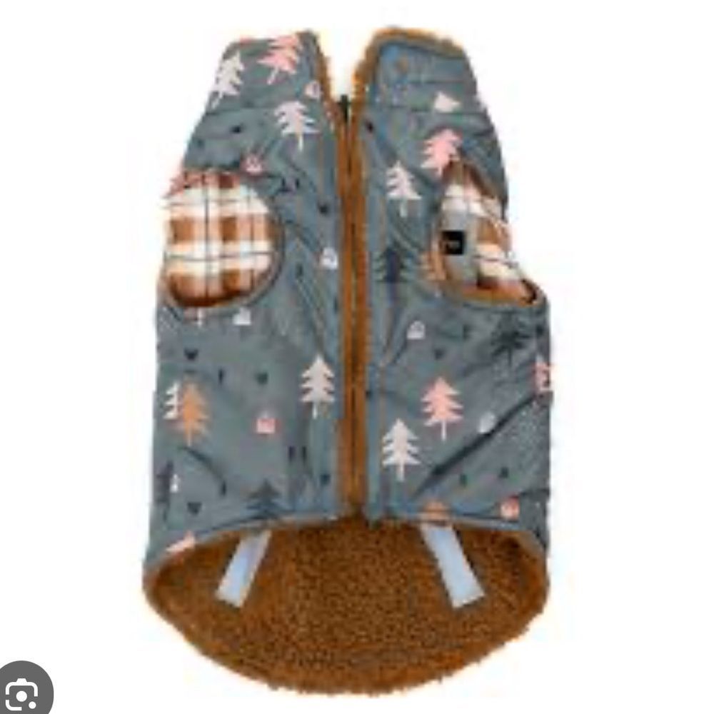 Lucy & Co Take A Hike‎ Reversible Teddy Vest Large Nwt